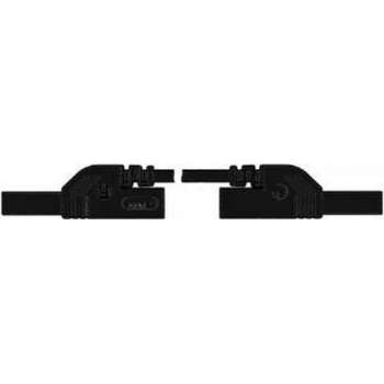 CONTACT PROTECTED INJECTION-MOULDED MEASURING LEAD 4mm 25cm / BLACK (MLB-SH/WS 25/1) (HM0401S25A)