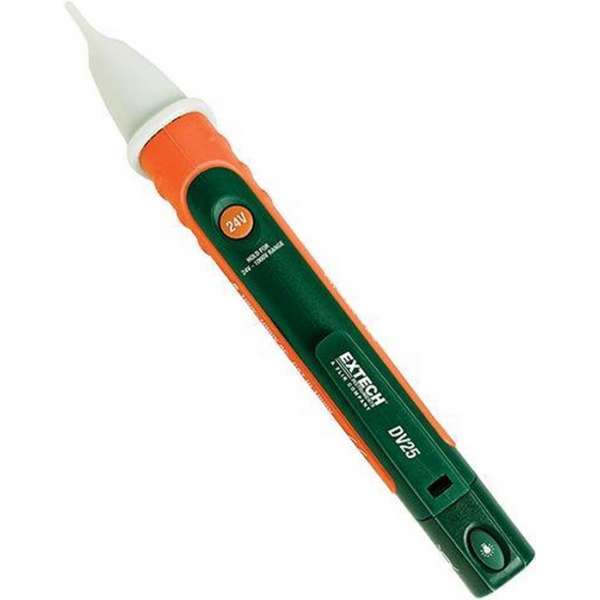 EXTECH DV25: Dual-Range AC Voltage Detector met zaklamp EXTECH DV25: Dual-Range AC Voltage Detector met zaklamp