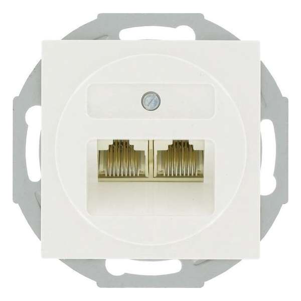 MERTEN type Atelier, 2-voudig RJ45-wandcontact, inbouw | WIT MERTEN type Atelier, 2-voudig RJ45-wandcontact, inbouw | WIT