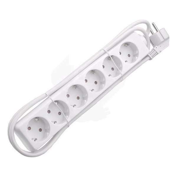 GREENLINE TAFELCONTACTDOOS Tafelcontactdoos 6-VOUDIG Randaarde 5 mtr 45GR WIT | 3x1.5mm² GREENLINE TAFELCONTACTDOOS Tafelcontactdoos 6-VOUDIG Randaarde 5 mtr 45GR WIT | 3x1.5mm²