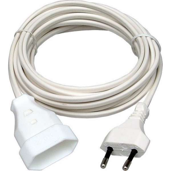 Kopp verlengsnoer Euro 5m kabel 2-polig 2.5A 250V Wit Kopp verlengsnoer Euro 5m kabel 2-polig 2.5A 250V Wit