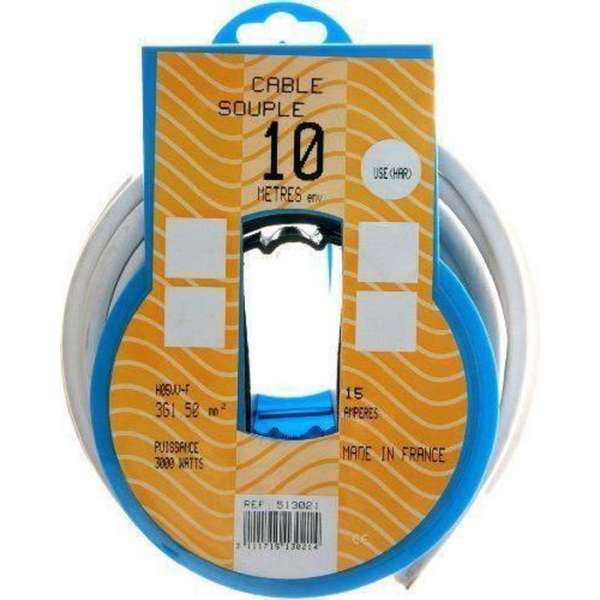 PROFIPLAST Kabelkrans 10 m HO5VVF 3G 1,5 mm2 Wit PROFIPLAST Kabelkrans 10 m HO5VVF 3G 1,5 mm2 Wit