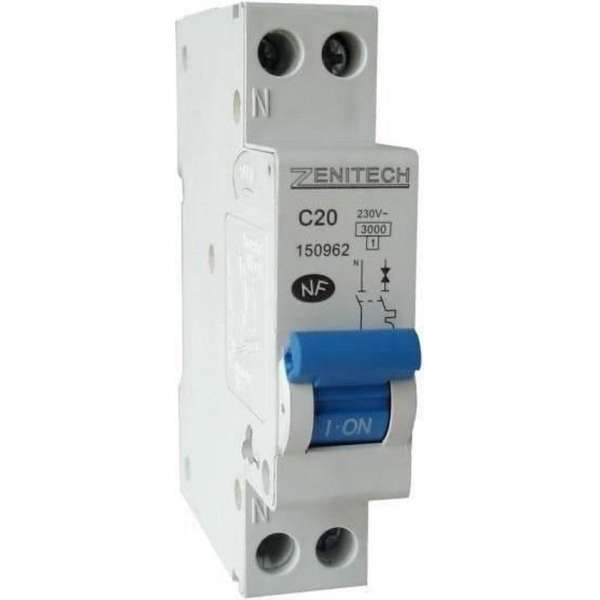 Stroomonderbreker PH / N 20A Zenitech NF Stroomonderbreker PH / N 20A Zenitech NF