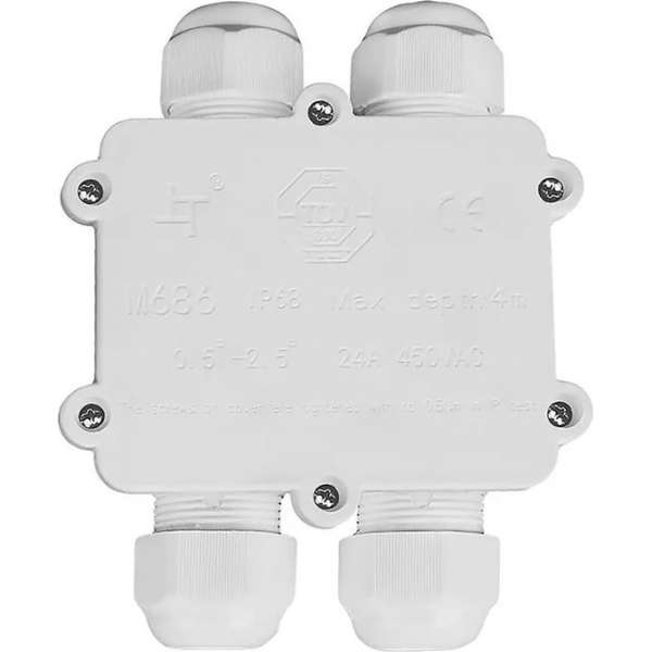 Kabelverbinder - Vorin Thermy - Rechte 4-voudig Connector - Waterdicht IP68 - Mat Wit Kabelverbinder - Vorin Thermy - Rechte 4-voudig Connector - Waterdicht IP68 - Mat Wit