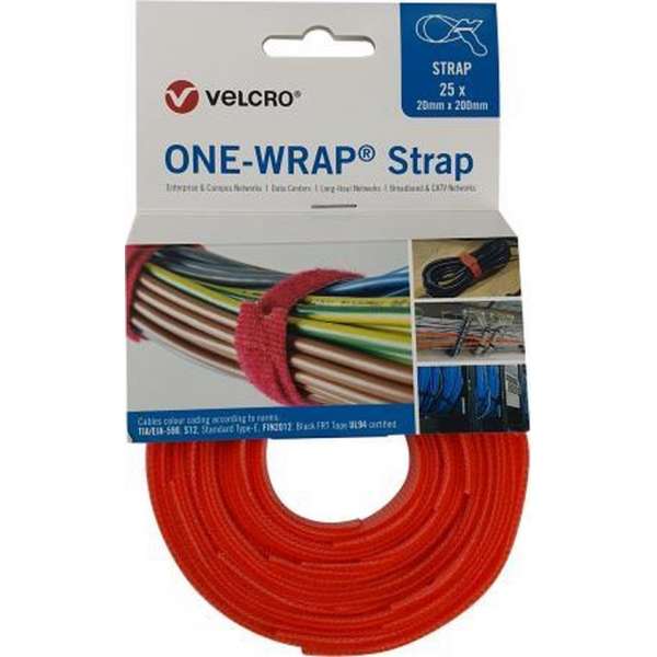 Velcro® ONE-WRAP® klittenband kabelbinder 20mm x 330mm Oranje Velcro® ONE-WRAP® klittenband kabelbinder 20mm x 330mm Oranje