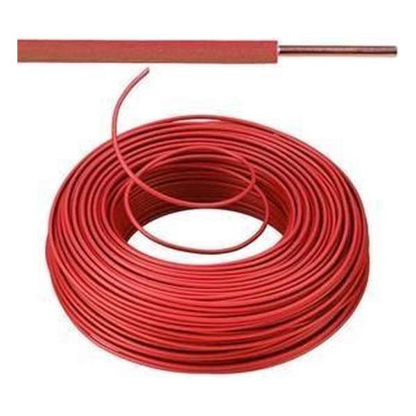 VOB kabel / draad 1,5 mm² Eca - rood ( H07V-U ) - VOB15RO VOB kabel / draad 1,5 mm² Eca - rood ( H07V-U ) - VOB15RO