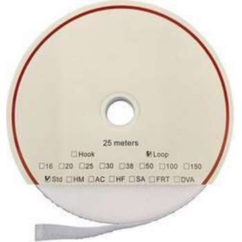 FASTECH® T0202000000325 Klittenband Om vast te plakken Hotmelt Lusdeel (l x b) 25000 mm x 20 mm Wit 25 m
