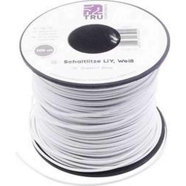 TRU COMPONENTS 1567228 Draad LiY 1 x 0.50 mm² Wit 100 m TRU COMPONENTS 1567228 Draad LiY 1 x 0.50 mm² Wit 100 m
