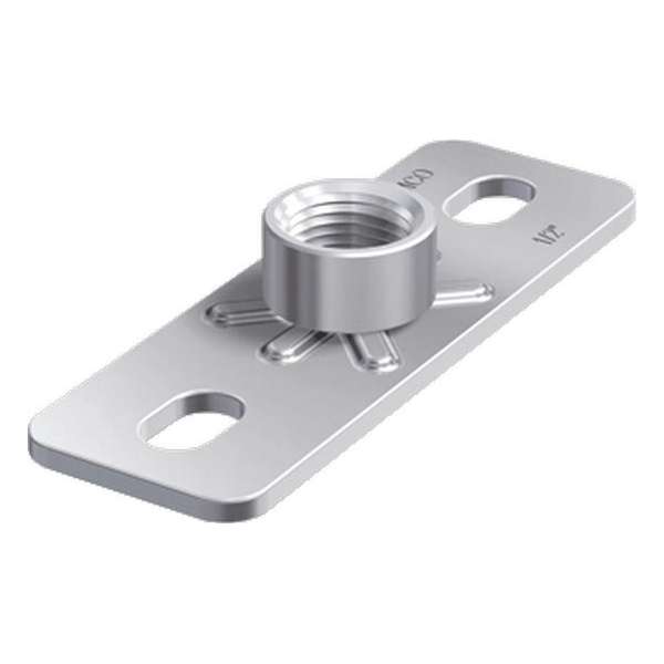 FLAM grondplaat v/beugelbev GP, staal, (bxlxh) 40x120x19mm, el verz FLAM grondplaat v/beugelbev GP, staal, (bxlxh) 40x120x19mm, el verz