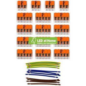 LEDatHOME - WAGO connector kit compatibel met 3x kabel voor 14 gats plafondkap