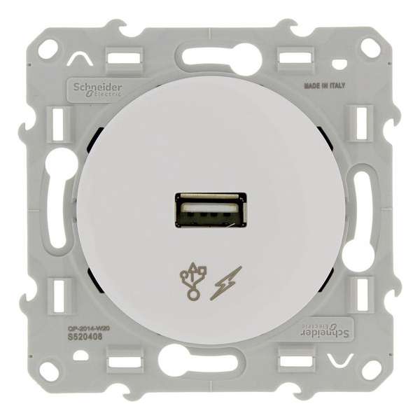 Schneider Electric Odace USB stopcontact Wit Schneider Electric Odace USB stopcontact Wit