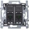 Niko Sokkel data stopcontact 2XRJ45 utp CAT5E - 170-65252