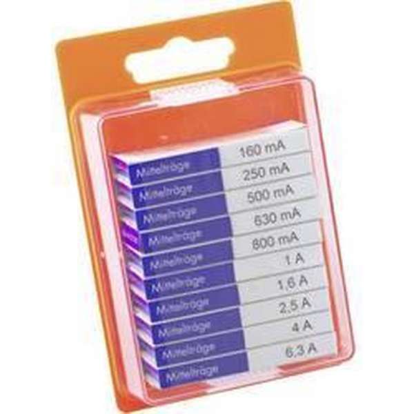 ESKA 12108 Buiszekering assortiment (Ø x l) 5 mm x 20 mm Normaal -mT- Inhoud: 100 stuk(s) ESKA 12108 Buiszekering assortiment (Ø x l) 5 mm x 20 mm Normaal -mT- Inhoud: 100 stuk(s)