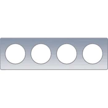 Afdekraam Odace Touch 4V - Aluminium - Schneider Electric - S530808J