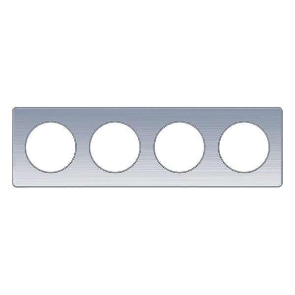 Afdekraam Odace Touch 4V - Aluminium - Schneider Electric - S530808J