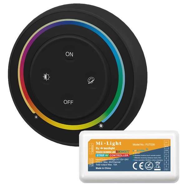 Milight' draadloze touch dimmer - RGBWW- Compleet - Wanddimmer Milight' draadloze touch dimmer - RGBWW- Compleet - Wanddimmer