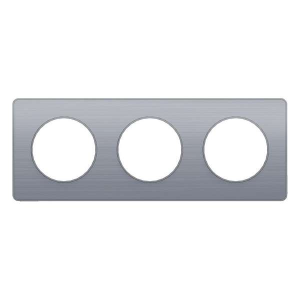 Afdekraam Odace Touch 3V - Aluminium - Schneider Electric - S530806J Afdekraam Odace Touch 3V - Aluminium - Schneider Electric - S530806J