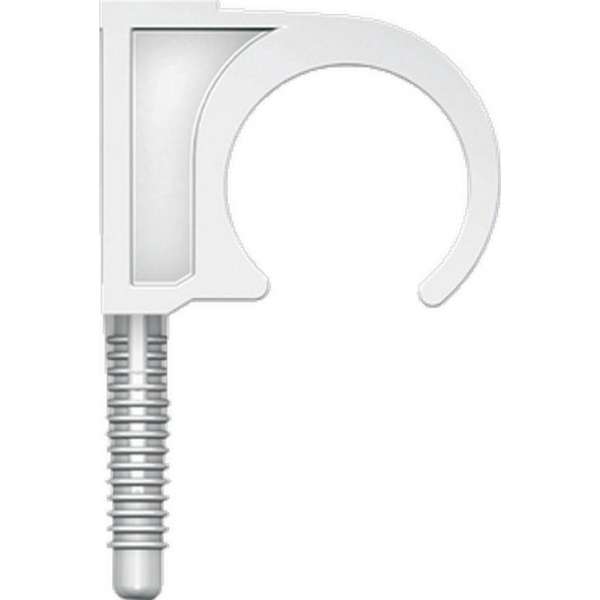 PENT zadel hele beugel, kunstst, wit, diam 20 - 25mm, 1 kabels/buizen PENT zadel hele beugel, kunstst, wit, diam 20 - 25mm, 1 kabels/buizen