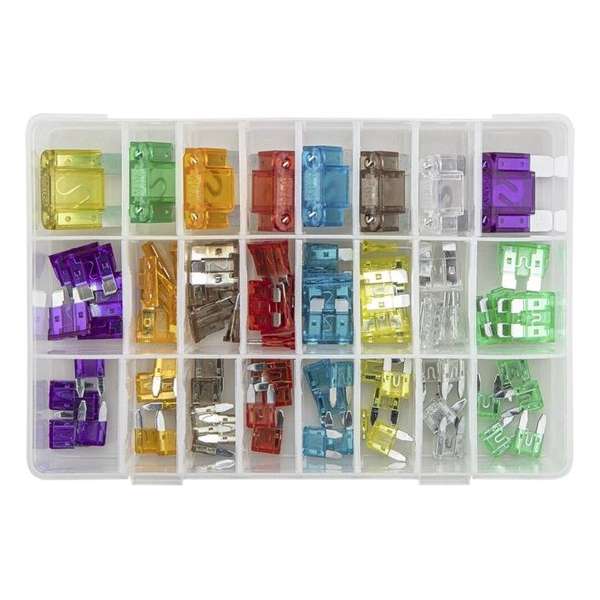 Assortiment doos steek zekeringen - 88 stuks - 11mm - 19mm - 29 mm Assortiment doos steek zekeringen - 88 stuks - 11mm - 19mm - 29 mm