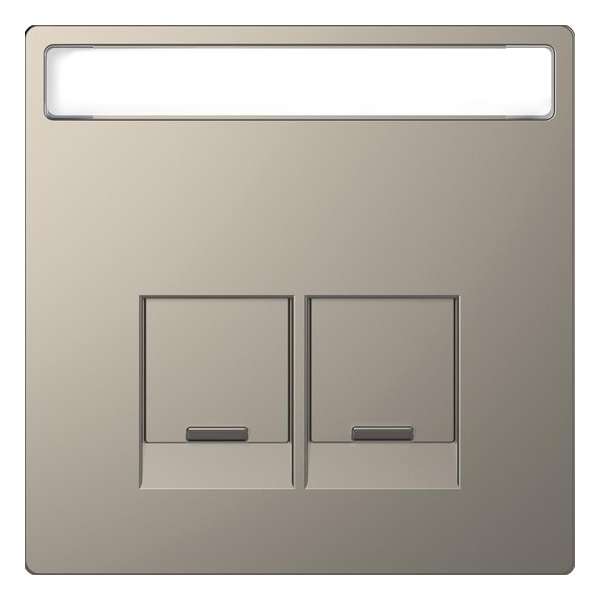 Inzetstuk RJ45 Actassi Tekstveld 2V - Metaal - Nikkel Metallic - Systeem Design - Schneider Electric - MTN4574-6050 Inzetstuk RJ45 Actassi Tekstveld 2V - Metaal - Nikkel Metallic - Systeem Design - Schneider Electric - MTN4574-6050