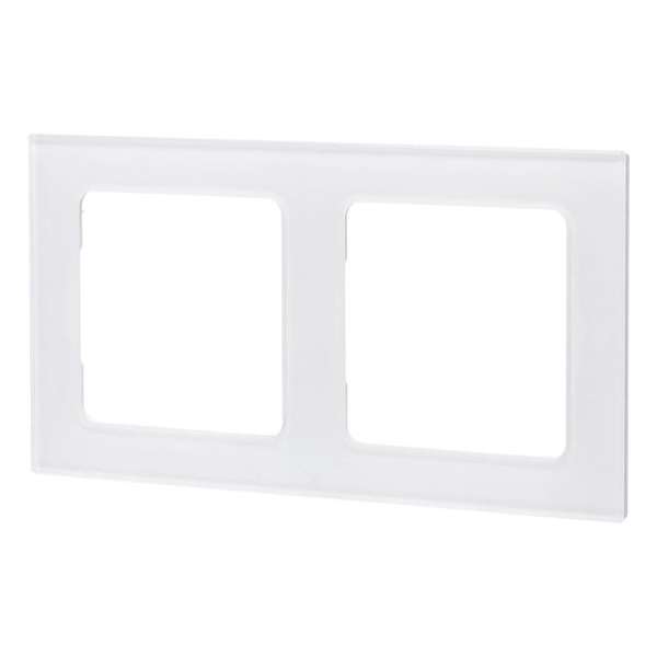Afdekraam - Aigi Jura - 2-voudig - Vierkant - Glas - Wit - BES LED Afdekraam - Aigi Jura - 2-voudig - Vierkant - Glas - Wit - BES LED