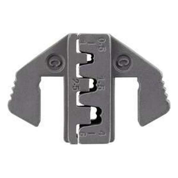 TOOLCRAFT PLE-0C Krimp-onderdelen Crimpinzet voor platte stekker 0,5 - 6,0 mm² Geschikt voor merk: TOOLCRAFT PZ-500 TOOLCRAFT PLE-0C Krimp-onderdelen Crimpinzet voor platte stekker 0,5 - 6,0 mm² Geschikt voor merk: TOOLCRAFT PZ-500