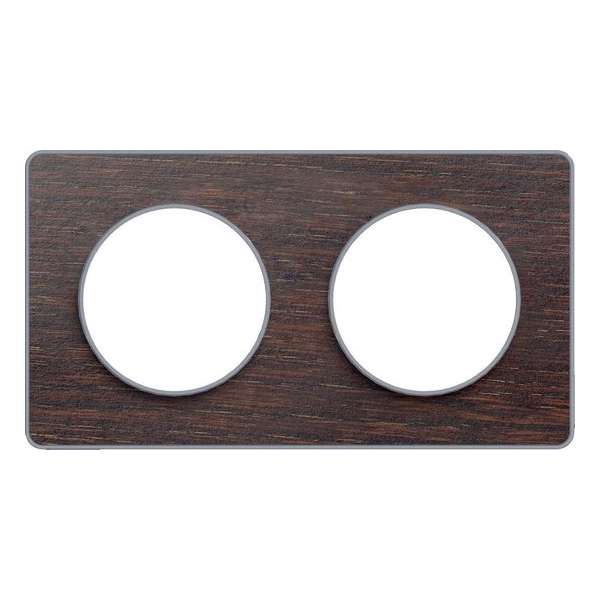Afdekraam Odace Touch 2V - Wenge/Aluminium - Schneider Electric - S530804P Afdekraam Odace Touch 2V - Wenge/Aluminium - Schneider Electric - S530804P