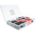 DeLOCK Krimpkous assortiment in handige bewaardoos - 520 stuks / zwart/rood