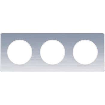 Afdekraam Odace Touch 3V - Geborsteld Aluminium - Schneider Electric - S520806J