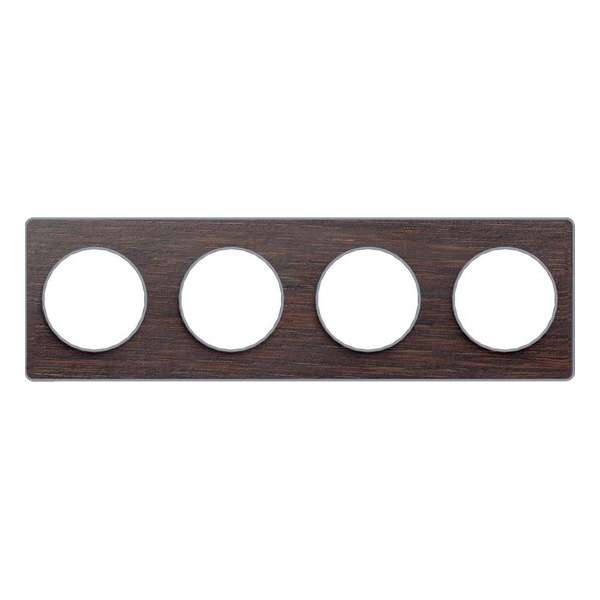 Afdekraam Odace Touch 4V - Wenge/Aluminium - Schneider Electric - S530808P Afdekraam Odace Touch 4V - Wenge/Aluminium - Schneider Electric - S530808P