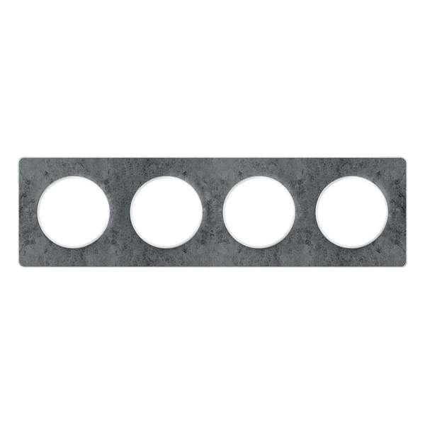 Afdekraam Odace Touch 4V - Leisteen/Wit - Schneider Electric - S520808U Afdekraam Odace Touch 4V - Leisteen/Wit - Schneider Electric - S520808U
