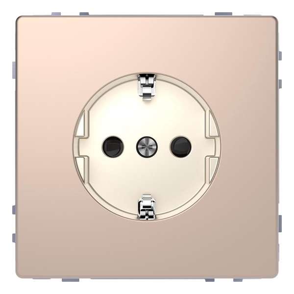 Stopcontact - Inbouw - Randaarde - Beveiliging - Champagne Metallic - Systeem Design - Schneider Electric - MTN2300-6051 Stopcontact - Inbouw - Randaarde - Beveiliging - Champagne Metallic - Systeem Design - Schneider Electric - MTN2300-6051