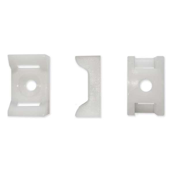 Kortpack Schroefzadels wit, voor tyraps t/m 9.0 mm breed met 5.4 mm schroefgat. 100 stuks + kortpack pen (099.8946) Kortpack Schroefzadels wit, voor tyraps t/m 9.0 mm breed met 5.4 mm schroefgat. 100 stuks + kortpack pen (099.8946)