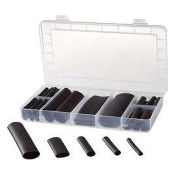 TRU COMPONENTS 1566429 Krimpkous assortiment Zwart Krimpverhouding:4:1 63 onderdelen TRU COMPONENTS 1566429 Krimpkous assortiment Zwart Krimpverhouding:4:1 63 onderdelen
