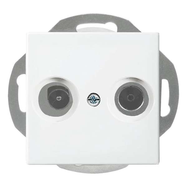 Contactdoos – radio – tv – inbouw – geschikt voor afdekraam Busch–Jaeger Balance – polarwit Contactdoos – radio – tv – inbouw – geschikt voor afdekraam Busch–Jaeger Balance – polarwit