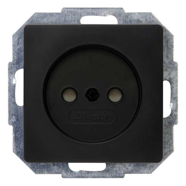 KOPP - Wandcontactdoos - Paris - Inbouw - 1-voudig Enkel Stopcontact - Kinderbeveiliging - Mat Zwart - BES LED KOPP - Wandcontactdoos - Paris - Inbouw - 1-voudig Enkel Stopcontact - Kinderbeveiliging - Mat Zwart - BES LED