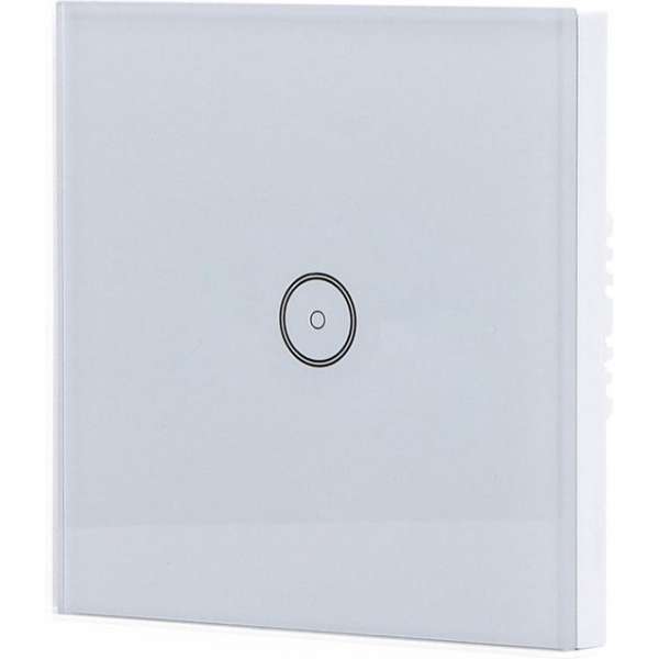 Touchschakelaar Smart WiFi - Igan Smarton - Inbouw - 1-voudig Touch Schakelaar - Incl. Glazen Afdekraam - Wit Touchschakelaar Smart WiFi - Igan Smarton - Inbouw - 1-voudig Touch Schakelaar - Incl. Glazen Afdekraam - Wit