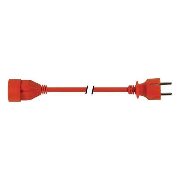 Verlengkabel - 20 m - oranje - randaarde
