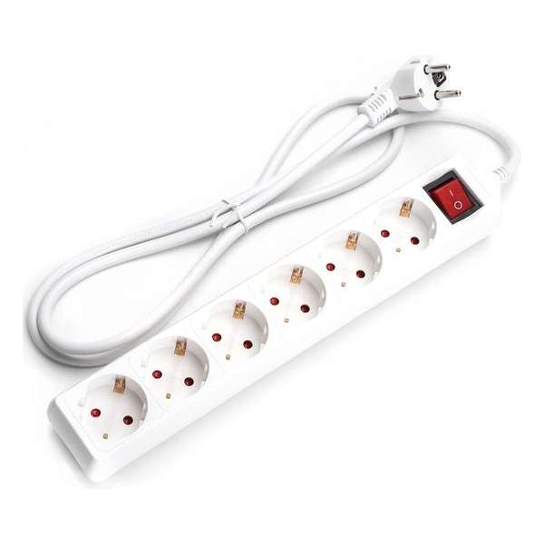 Verlengsnoer - Igan Frutsi - 3680W - 6 Stopcontacten - 1.5 Meter - Wit | Nederland Verlengsnoer - Igan Frutsi - 3680W - 6 Stopcontacten - 1.5 Meter - Wit | Nederland