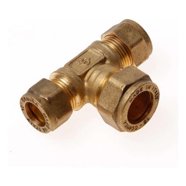 Installatiebranche T-koppeling 3x knel 12 x 15 x 12mm Installatiebranche T-koppeling 3x knel 12 x 15 x 12mm