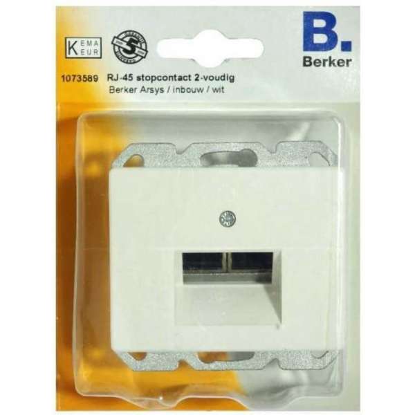 BERKER Arsys 2-voudig RJ-45-stopcontact, inbouw | WIT BERKER Arsys 2-voudig RJ-45-stopcontact, inbouw | WIT