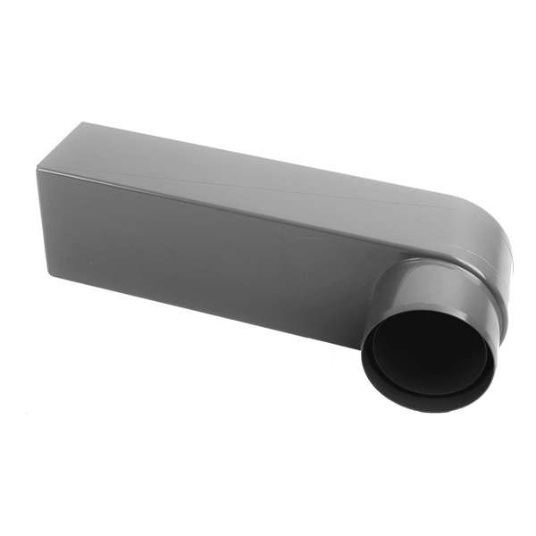 Wavin abs hwa verlengstuk 70x80 mm. zz, grijs Wavin abs hwa verlengstuk 70x80 mm. zz, grijs