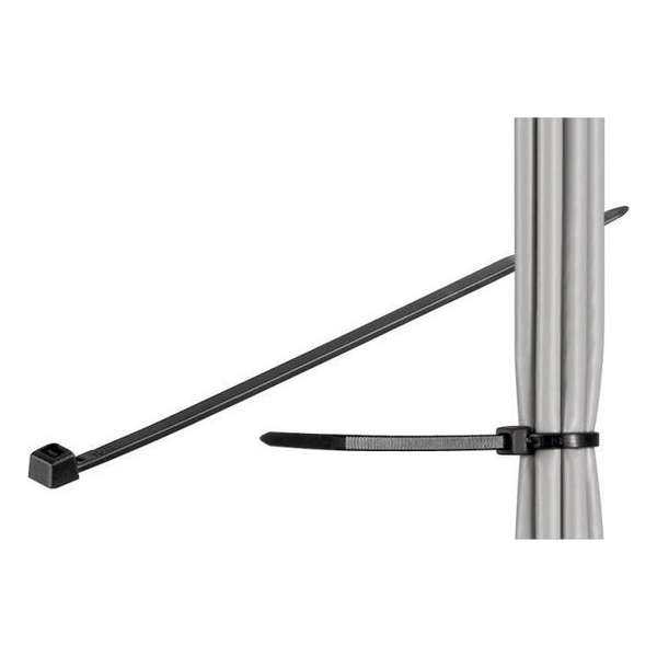 Techly 280 x 4.8mm Nylon Zwart 100stuk(s) kabelbinder Techly 280 x 4.8mm Nylon Zwart 100stuk(s) kabelbinder