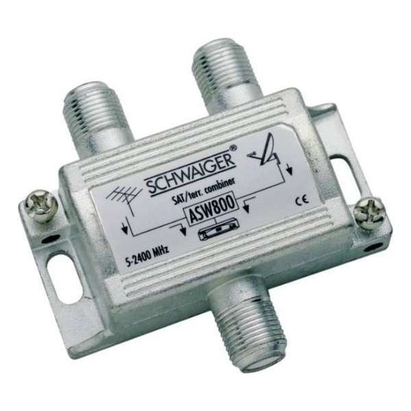 Schwaiger ASW800 Cable combiner Zilver Schwaiger ASW800 Cable combiner Zilver