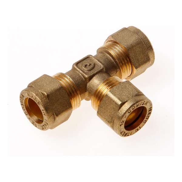 Installatiebranche T-koppeling 3x knel 12mm Installatiebranche T-koppeling 3x knel 12mm