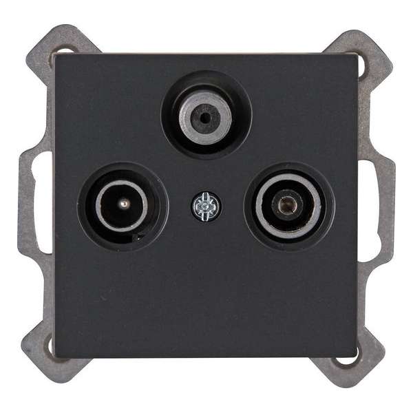 KOPP - Televisie/Radio/Satelliet Contactdoos - Wandcontactdoos Coax - Athenis - Inbouw - Mat Antraciet - BSE KOPP - Televisie/Radio/Satelliet Contactdoos - Wandcontactdoos Coax - Athenis - Inbouw - Mat Antraciet - BSE