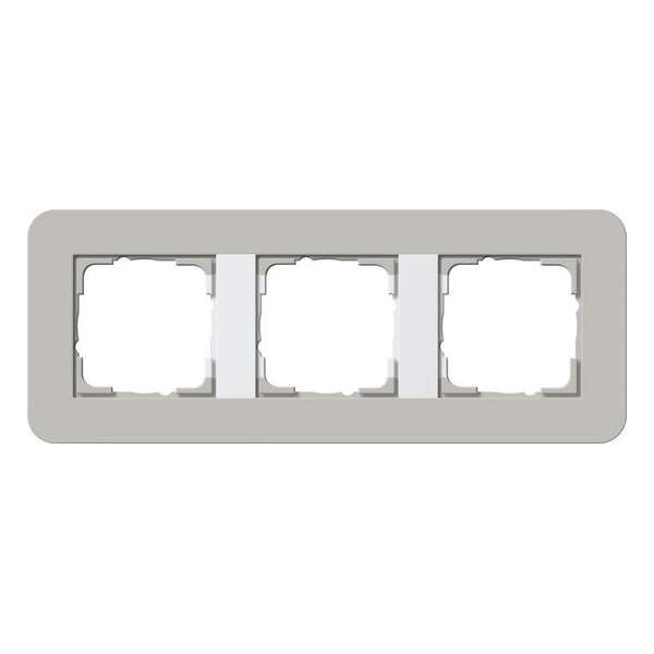 Gira E3 Grijs/wit Afdekraam 3 voudig 213412 Gira E3 Grijs/wit Afdekraam 3 voudig 213412