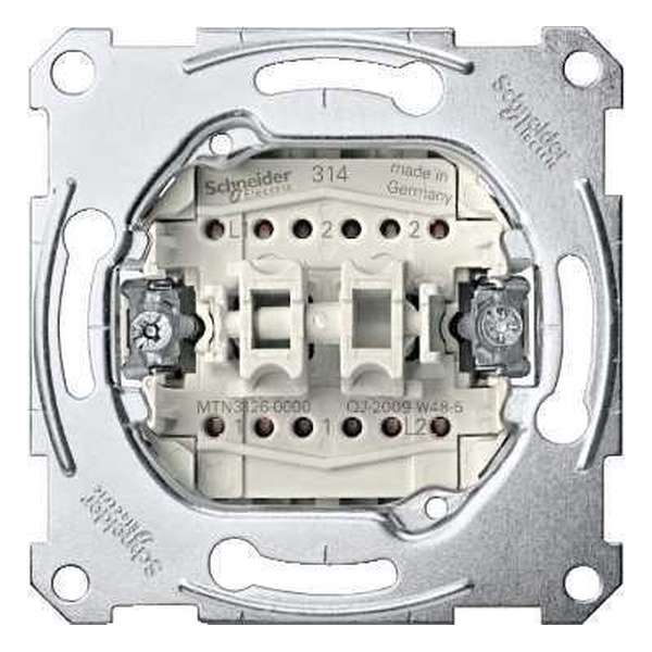 Sokkel - Wissel-wisselschakelaar - Merten - Schneider Electric - MTN3126-0000 Sokkel - Wissel-wisselschakelaar - Merten - Schneider Electric - MTN3126-0000