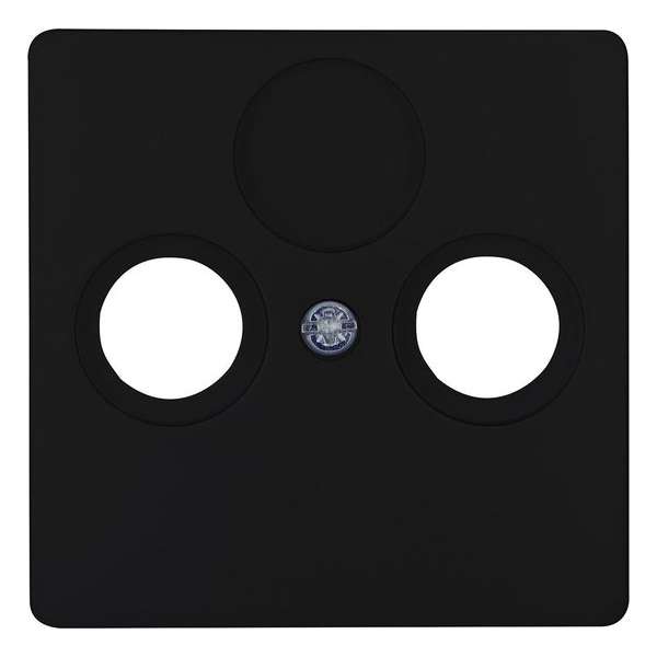 KOPP - Afdekplaat/Centraalplaat - Paris - Televisie/Radio - Coax - Mat Zwart - BES LED KOPP - Afdekplaat/Centraalplaat - Paris - Televisie/Radio - Coax - Mat Zwart - BES LED