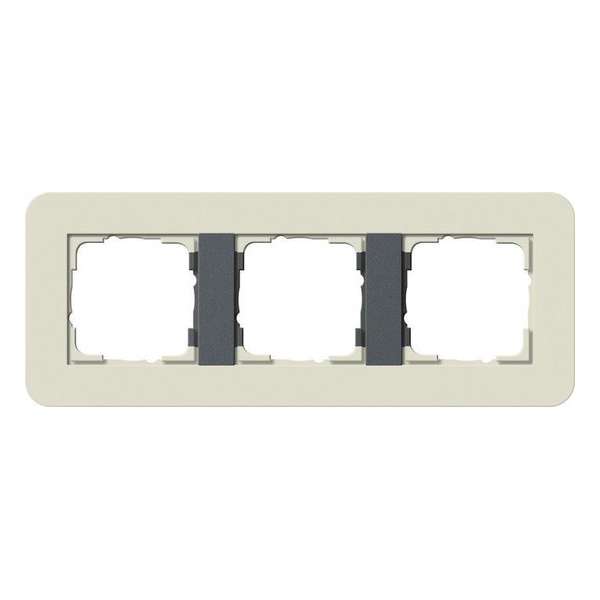 Gira E3 Zand/antraciet Afdekraam 3 voudig 213427 Gira E3 Zand/antraciet Afdekraam 3 voudig 213427